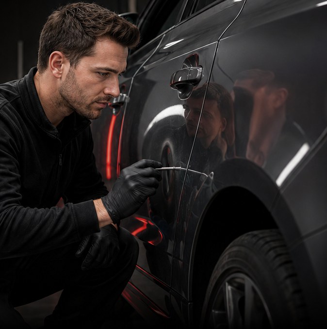 Dellentechnik und Hagelschadenbeseitigung bei der Autoklinik Neff